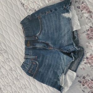 Old Navy girls distressed denim short blue size 8
